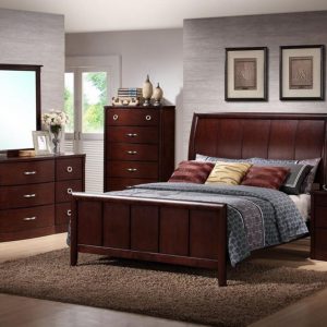 Baxton Studio Argonne Queen 5 Piece Wooden Modern Bedroom Set