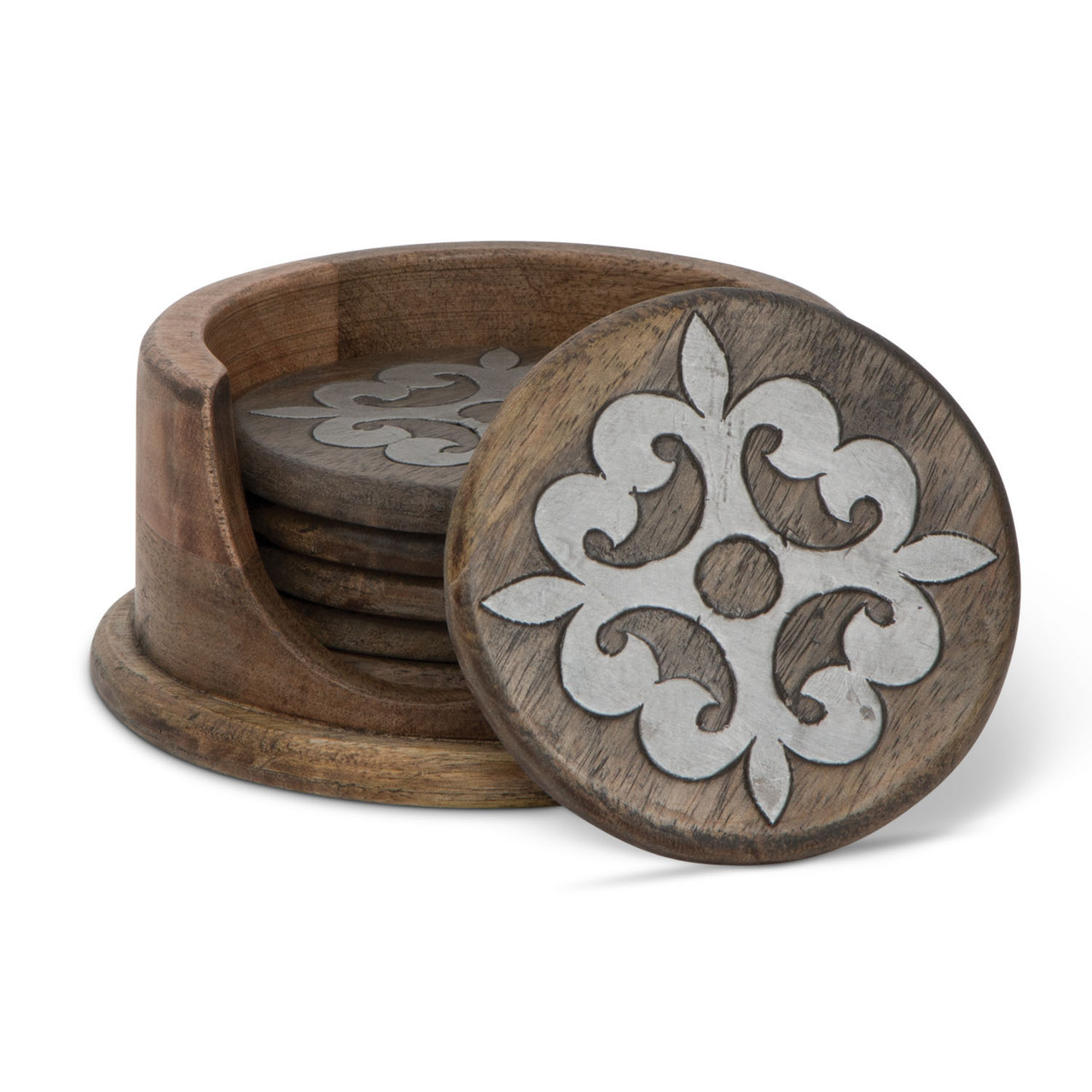 GG Heritage Collection Wood And Metal Coaster