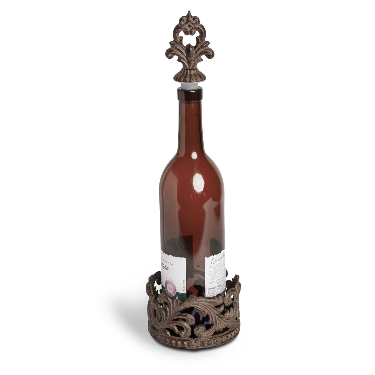 GG metal Wine Bottle Holder & Stopper